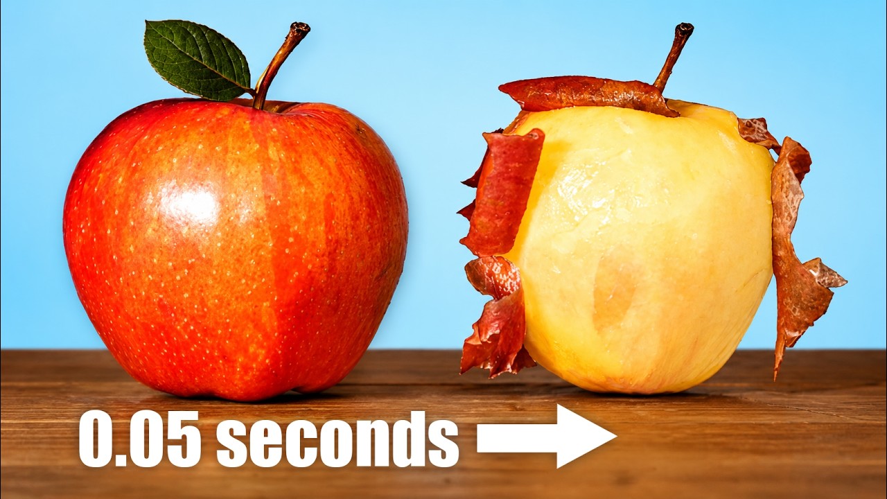 I made an apple peel itself (YouTube thumbnail)