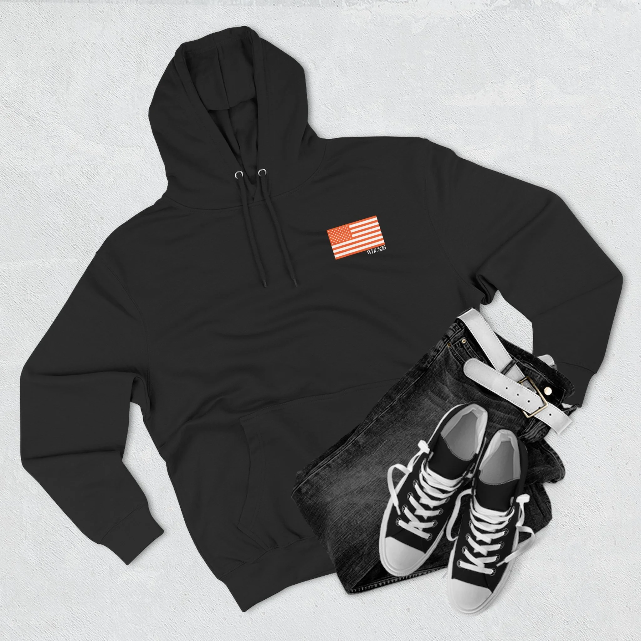 White House Crypto Summit hoodie flat lay